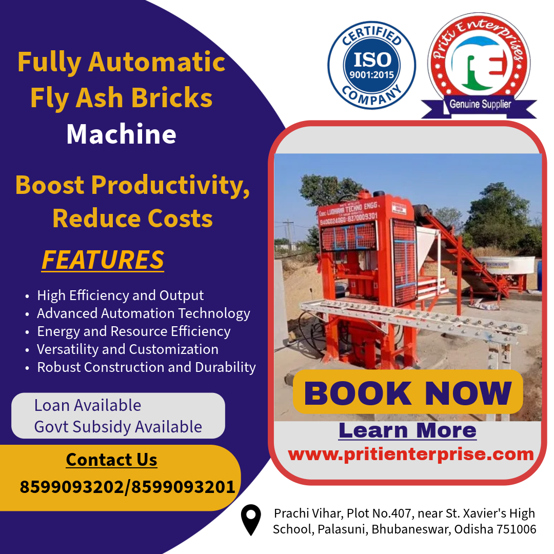 fully automatic fly ash brick machine