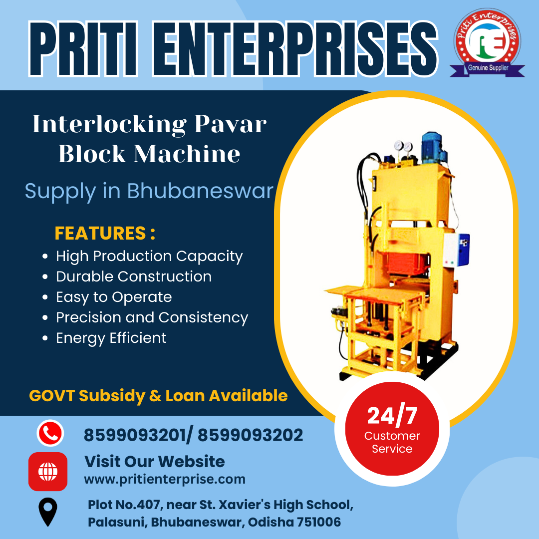 Interlocking paver block machine