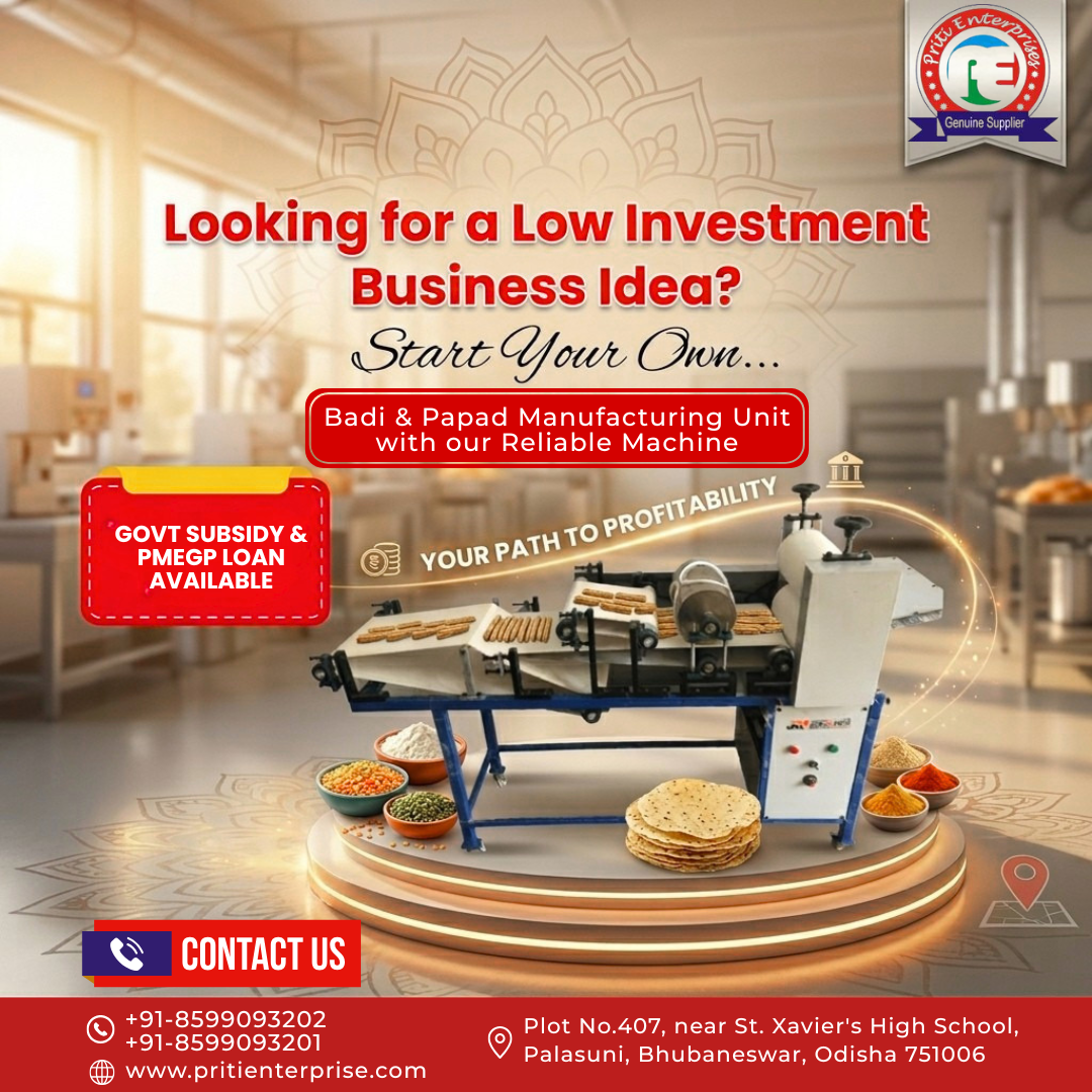 badhi & papad machine